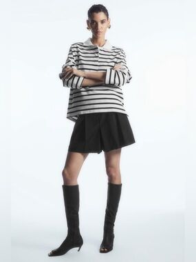 COS Stripe Rugby-Style Polo Shirt